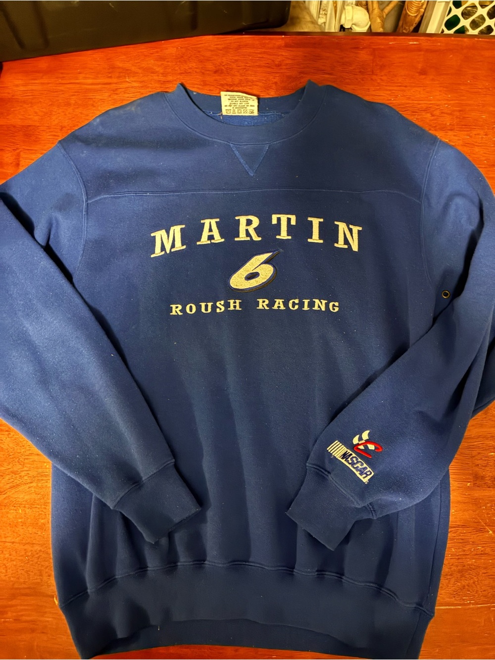 Vintage Chase Authentics Mark Martin #6 Roush Racing NASCAR crewneck sweatshirt